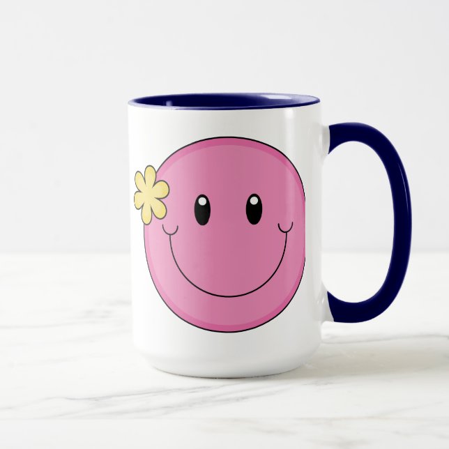Caneca Cara cor-de-rosa (Direita)