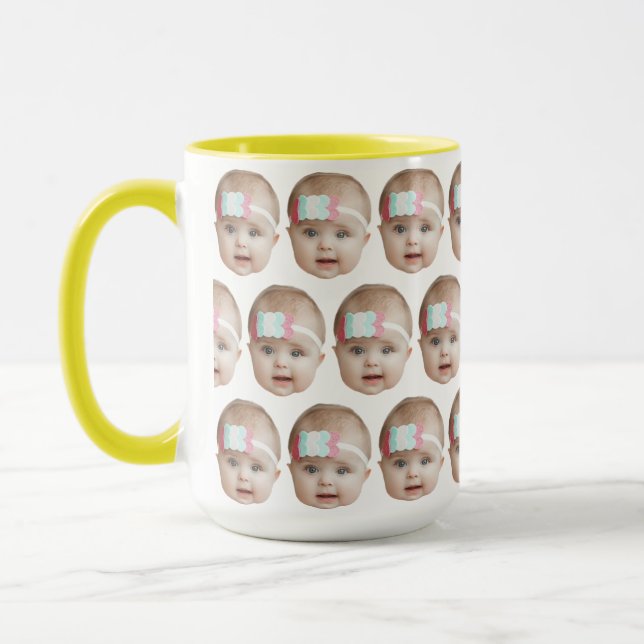 Caneca Cara de Bebê Pai, Dia de as mães doado com doação (Esquerda)