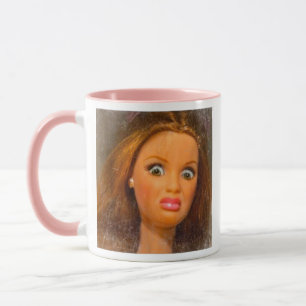 Caneca Cara de boneca nojenta engraçada Meme 