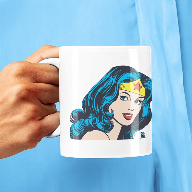 Caneca Cara de Mulher Maravilha (Criador carregado)