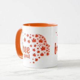 Caneca Cara del espíritu libre, otoño