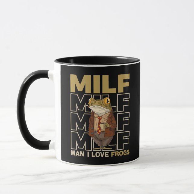 Caneca Cara, eu adoro presentes de sapo para amantes do s (Esquerda)