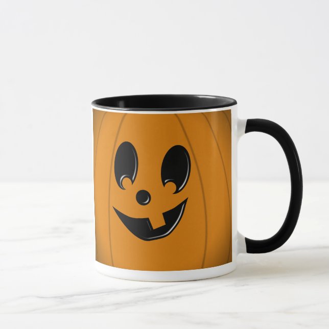 Caneca Cara parva da Jack-O-Lanterna com um dente (Direita)