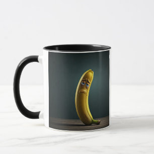 Caneca cara triste da banana