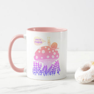 Caneca Caracol Whimsical em Magical Mushroom CUSTOM