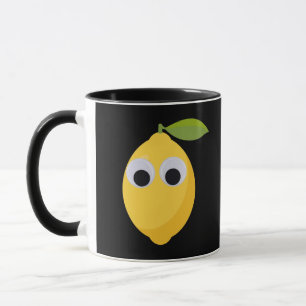 Caneca Caractere Limão Bonito com Olhos Googados