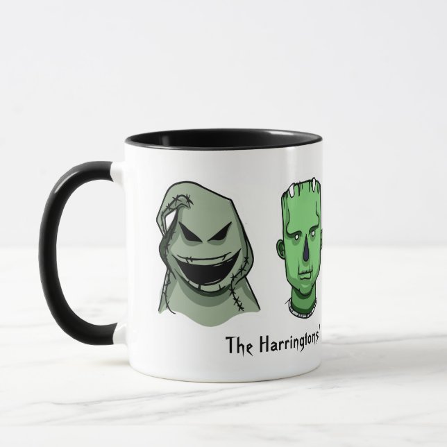 Caneca Caracteres do Halloween - imagens de texto persona (Esquerda)