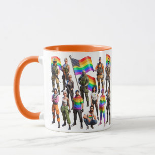 Caneca Caracteres do Orador de Orgulho: Ilustrações de jo