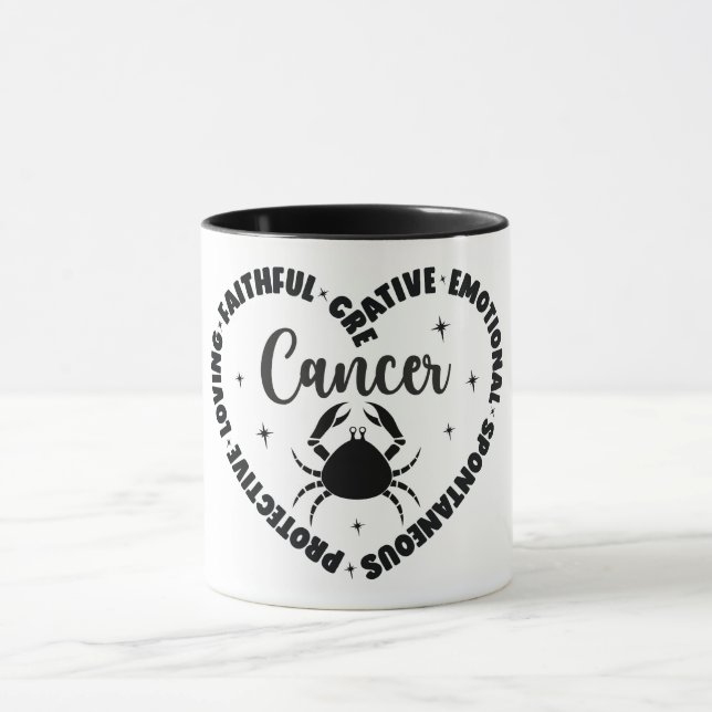 Caneca Características/Cancer do Sinal Zodiac Cuto (Centro)