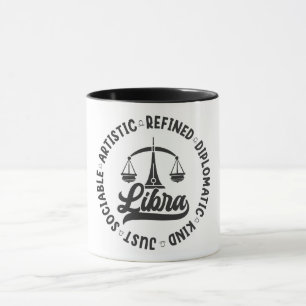 Caneca Características dos Sinais Zodiac Cuto/Libra