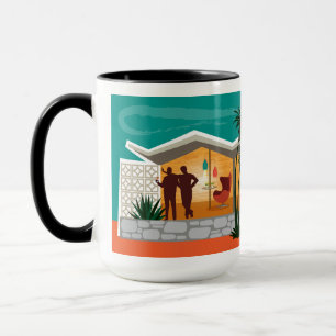 Caneca Caras de Meio século de Telhado de Placa Dobrada A