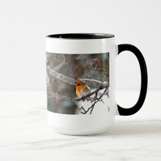 Caneca - cardeal na neve