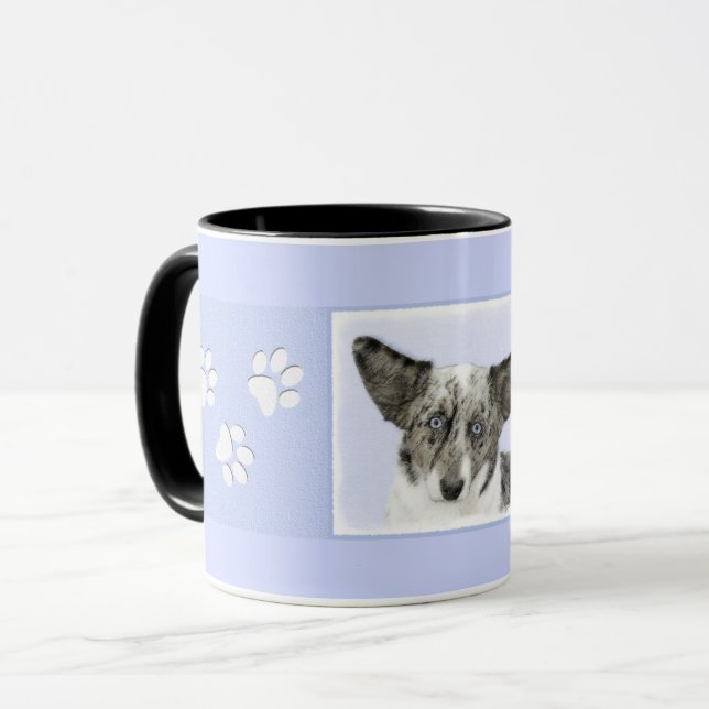 Caneca Cardigan Welsh Corgi - Pintura Original para Cacho (Frente Esquerda)