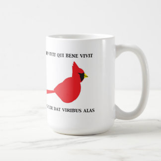 Caneca cardinal com frase Latin