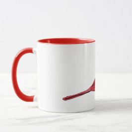 Caneca cardinal da arte da cor de água