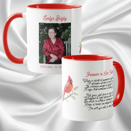 Caneca Cardinal Poem Memorial Keepsake 