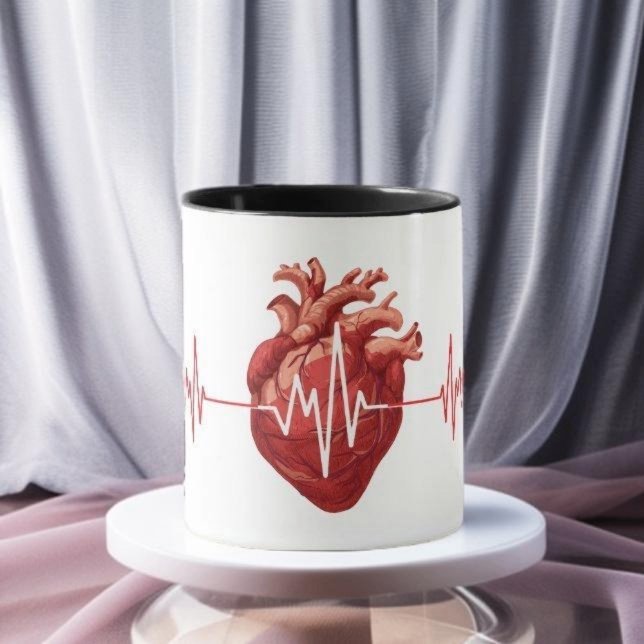 Caneca cardiologista médico do coração cardiologia Eu Ouç (Criador carregado)