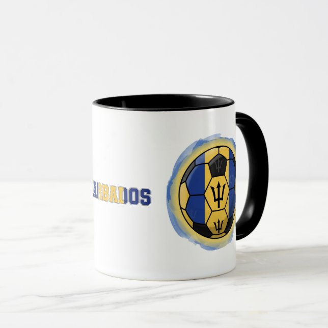Caneca Caribe Futebol – Edição Barbados (Frente Esquerda)