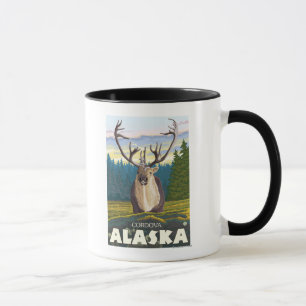 Caneca Caribu no selvagem - Cordova, Alaska
