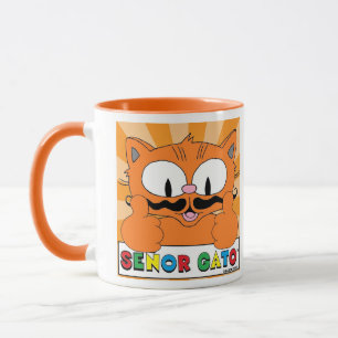Caneca Caricatura bigode Gato Som