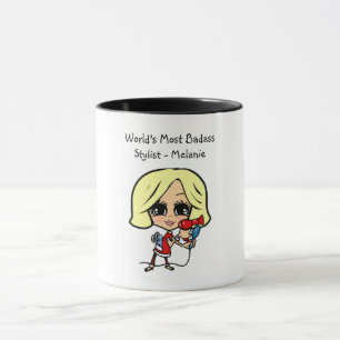 Caneca Caricatura de Caricatura de Hair Loura MUG Persona