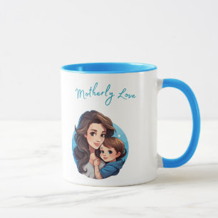 Caneca Caricatura mãe e filha-mãe amor