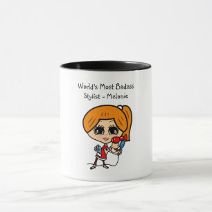 Caneca Caricatura Personalizada De Estilo De Cabelo Verme