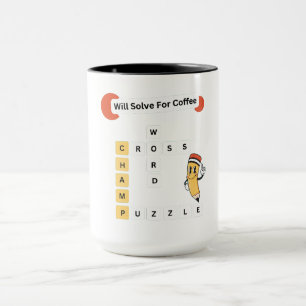 Caneca Carimbo Quebra-cabeça de Palavra Cruzada: Resolver