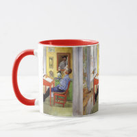 Carl Larsson Esbjorn na Arte Vintage da Mesa Verme