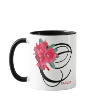 Carmen personalizável nome vermelho trendy floral 