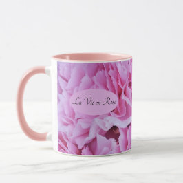 Caneca Carnations Rosa La Vie en Rose