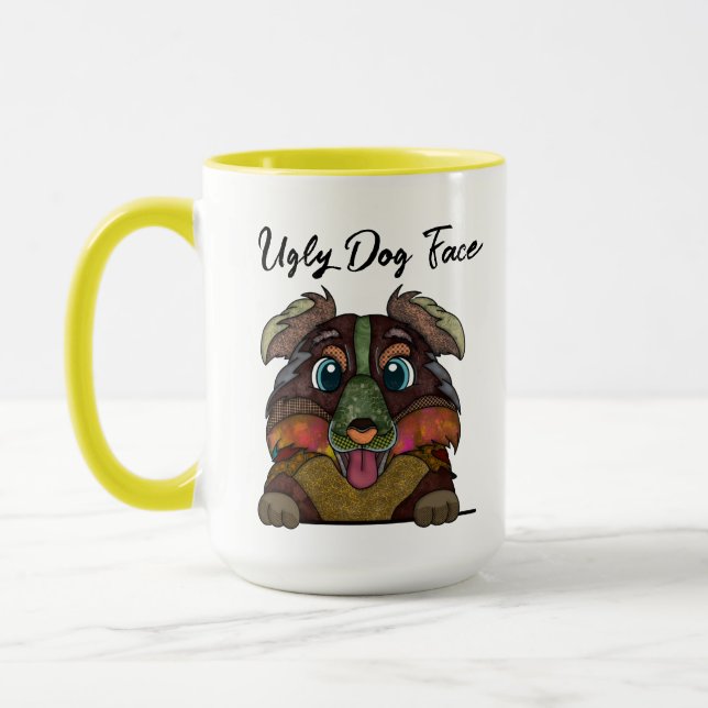 Caneca Carneiro australiano Shepherd feio (Esquerda)