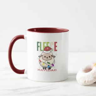 Caneca Carneiro de Ovelo-Bonito Navidad Pun Mug