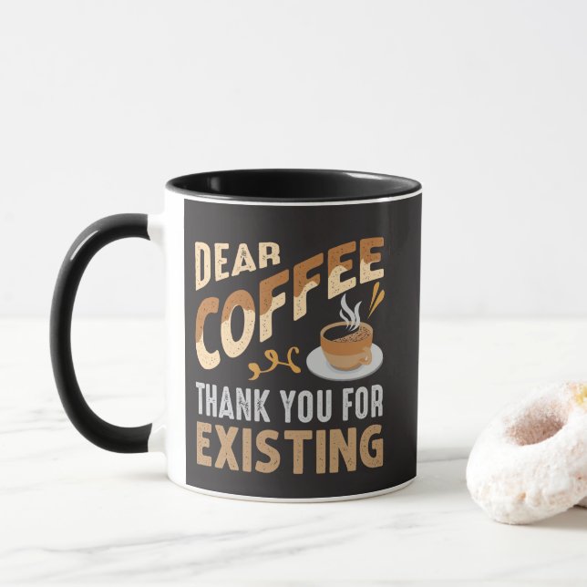 Caneca Caro Café Obrigado Pelo Café Engraçado Existente (Com Donut)