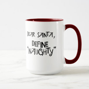 Caneca Caro Papai noel, define "impertinente "