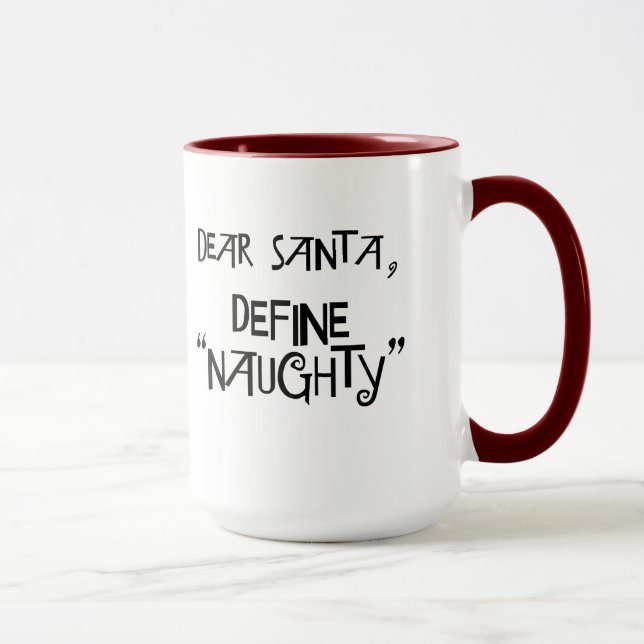 Caneca Caro Papai noel, define "impertinente " (Direita)