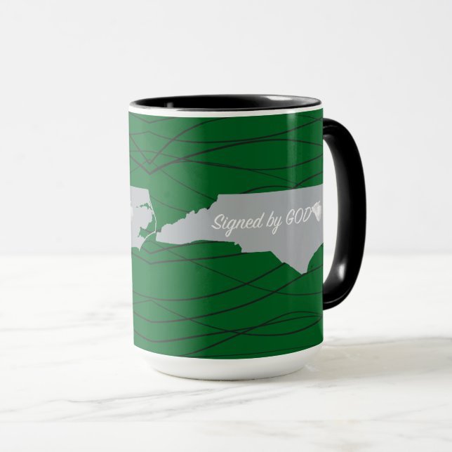 Caneca Carolina do Norte Assinada por Deus (Frente Esquerda)