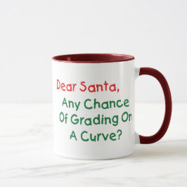 Caneca Caros Papais noeis De Grau Numa Curva? Letra Xmas
