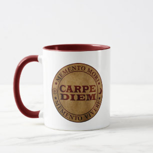 Caneca Carpe diem Seize o dia Memento mori