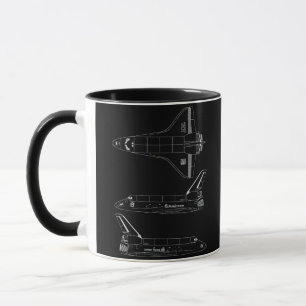 Caneca Carregador de espaço Endeavor All-Black Blueprint 