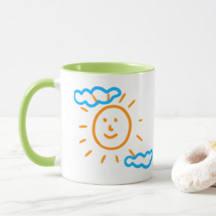 Caneca Carregar Crianças de Desenho Transformando em Trab