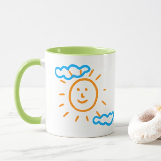 Caneca Carregar Crianças de Desenho Transformando em Trab (Com Donut)