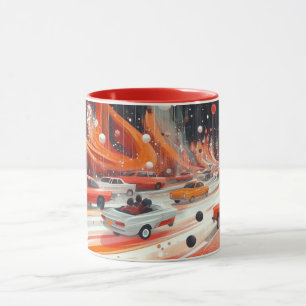 Caneca carro de corrida britânico clássico, famoso por su