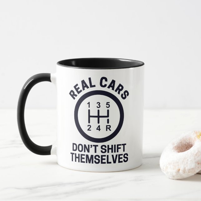 Caneca Carros de verdade não se desloquem. (Com Donut)