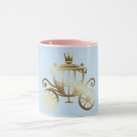 Carruagem de Ouro Elegante Conto da Princesa Azul