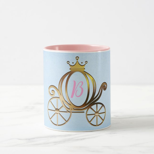 Caneca Carruagem Dourada da Princesa História Azul (Centro)
