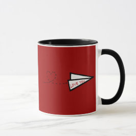 Caneca Carta de Amor de Avião Papel