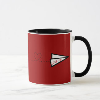 Caneca Carta de Amor de Avião Papel