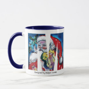 CANECA CARTA DE NATAL M / PAPAIS NOEIS COM MONOGRAMA DE V