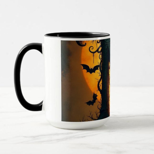 Caneca Carta N de Halloween com Lágrima Única (Esquerda)